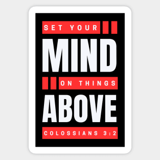 Set Your Mind On Things Above | Bible Verse Colossians 3:2 Sticker